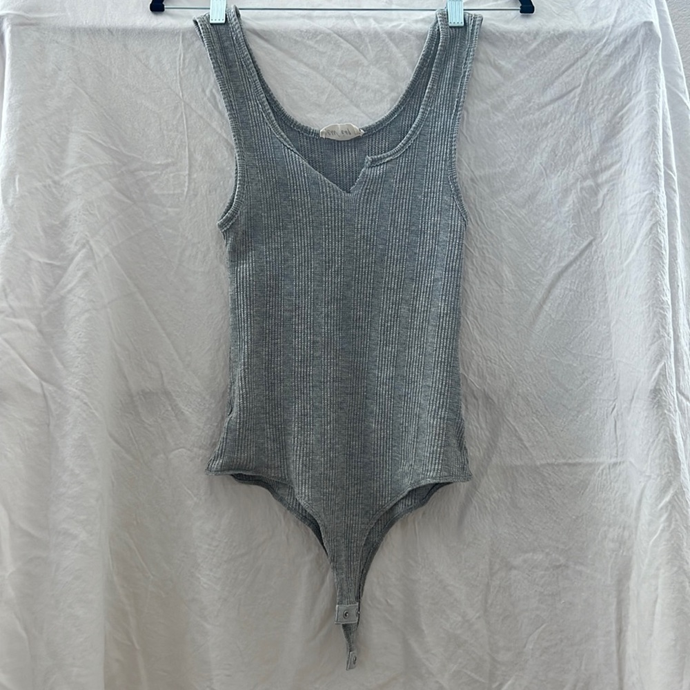 Grey tank bodysuit